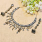 "Solis"Silver Look Alike Oxidized Choker