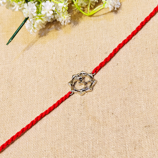 "Omm" Silver Look Alike Rakhi