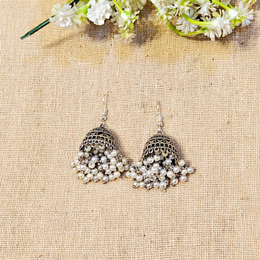 "Tide"Silver Look Alike Oxidized Dangler