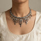 "Solis"Silver Look Alike Oxidized Choker
