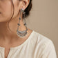 "Ripple"Silver Look Alike Oxidized Earring