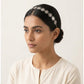 "Flower"Silver Look Alike Oxidised Hairband