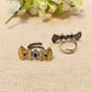 "Aster"Silver Look Alike Oxidized Ring
