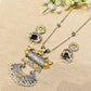 "Evora"Silver Look Alike Dual Tone Necklace