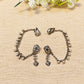 "Aster"Silver Look Alike Oxidized Earcuff