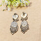 "Rhea"Silver Look Alike Oxidized Earring