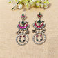 "Nyka"Silver Look Alike Stone Earrings