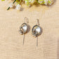 "Coral"Silver Look Alike Oxidized Arrow Earcuff