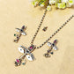"Maa durga"Silver Look Alike Oxidized Necklace