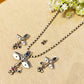 "Maa durga"Silver Look Alike Oxidized Necklace