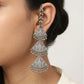 "Enchant"Silver Look Alike Oxidized Earring