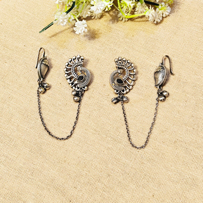 "Velora"Silver Look Alike Oxidized Earcuff