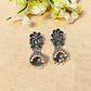 "Solene"Silver Look Alike Stone Earrings