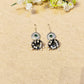 "Elva"Silver Look Alike Oxidized Dangler