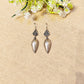 "leaf"Silver Look Alike Oxidized Dangler