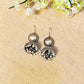 "Solene"Silver Look Alike Oxidized Dangler
