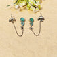 "Elaris"Silver Look Alike Stone Earcuffs