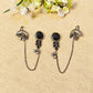 "Elaris"Silver Look Alike Stone Earcuffs