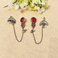 "Elaris"Silver Look Alike Stone Earcuffs