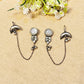 "Elaris"Silver Look Alike Stone Earcuffs