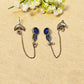 "Elaris"Silver Look Alike Stone Earcuffs