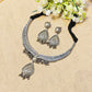 "Dolera"Silver Look Alike Oxidized Choker