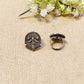 "Maa"Silver Look Alike Oxidized Ring
