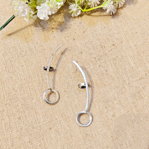 "Tia"Silver Look Alike Oxidized Earcuff