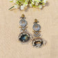 "Ilara"Silver Look Alike Dual Tone Earring