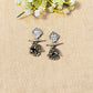 "Jivya"Silver Look Alike Oxidized Earring