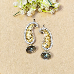 "Myra"Silver Look Alike Dual Tone Earcuff