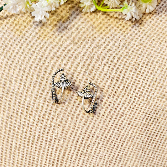 "Lyra"Silver Look Alike Oxidized Earrings