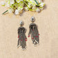 "Lisha"Silver Look Alike Oxidized Earrings