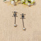 "Zara"Silver Look Alike Oxidized Earrings