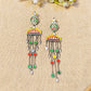 "Omira"Silver Look Alike Printed Earrings