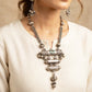 "Rovira"Silver Look Alike Oxidized Necklace