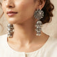 "Coin"Silver Look Alike Oxidized Earrings