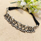 "Round" Silver Look Alike Oxidized Choker