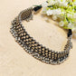 "Haert" Silver Look Alike Oxidized Choker