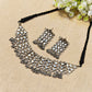 "Ring"Silver Look Alike Choker