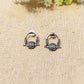 "Anni"Silver Look Alike Oxidized Earrings