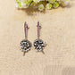 "Ira"Silver Look Alike Oxidized Earrings