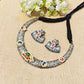 "Cyra" Silver Look Alike Oxidized Choker