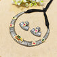 "Cyra" Silver Look Alike Oxidized Choker