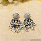 "Aavi"Silver Look Alike Oxidized Earrings