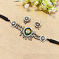 "Ulora" Silver Look Alike Oxidized Choker