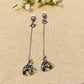 "Lira"Silver Look Alike Oxidized Earrings