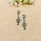 "Veyra"Silver Look Alike Oxidized Earrings