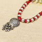 "Maher"Silver Look Alike Oxidized Necklace