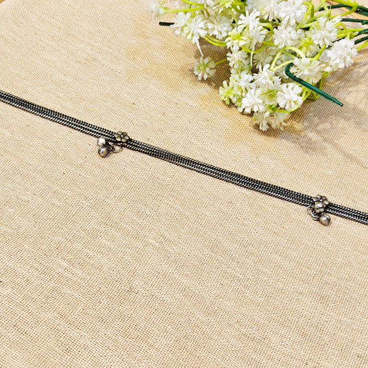 "Kamarbandh"Silver Look Alike Oxidized Weistbelt, Waist Chain